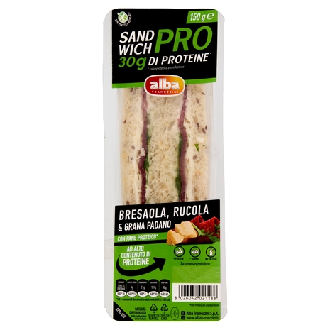 alba Tramezzini Sandwich Pro Bresaola, Rucola & Grana Padano 150 g